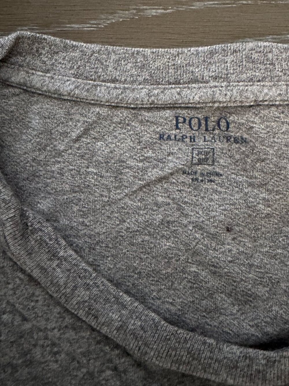 Mens Big & Tall Marled gray Polo Ralph Lauren short sleeve t-shirt top size 3XB - Picture 3 of 3